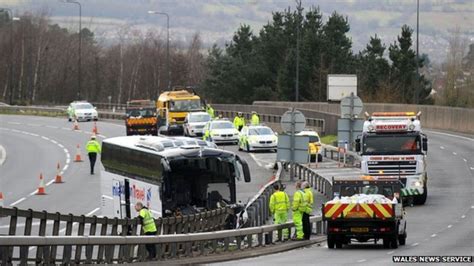M4 Motorway Reopens After Coach Crash Near Newport Bbc News