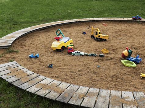 Children S Playground With Sandbox And Toys Relaxation Park Familie