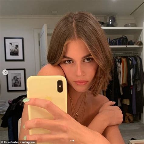 Kaia Gerber Puts On A Racy Display As She Poses Topless In Dressing Room Mirror Selfies Daily