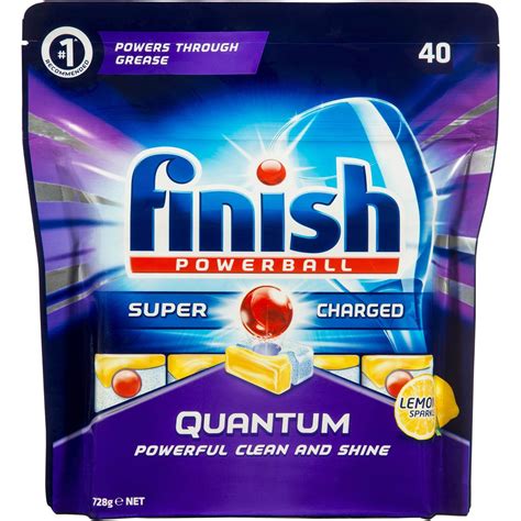 More dishwasher brands recommend finish products worldwide than any other brand. Finish Quantum Tablets Lemon Sparkle 40 pack | Woolworths