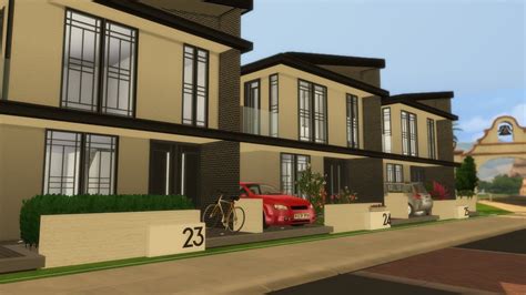 The Sims 4 Modern Terraced House Speed Build Cc Links Youtube
