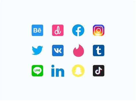 Social Media Logos In Color Style By Icons8 On Dribbble