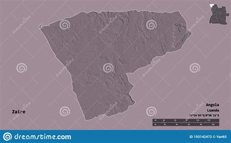 Zaire Province Of Angola Zoomed Administrative Stock Illustration