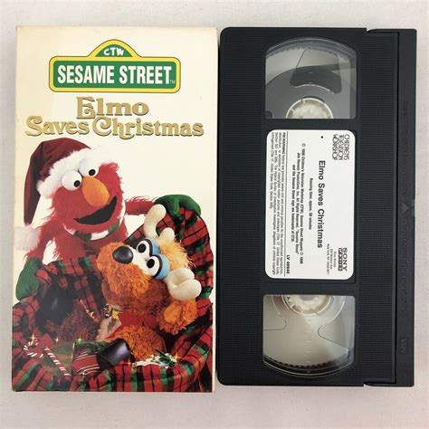 Sesame Street Elmo Saves Christmas Vhs 1996 Etsy