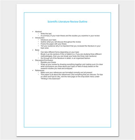 It means that, apart from summarizing the contents, students will also need to provide evidence that the novel is worth (or not worth) reading. Literature Review Outline Templates (in Word & PDF)