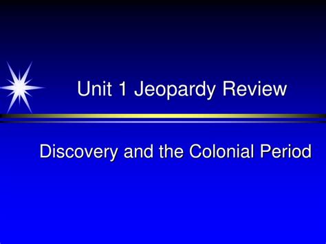 Ppt Unit 1 Jeopardy Review Powerpoint Presentation Free Download
