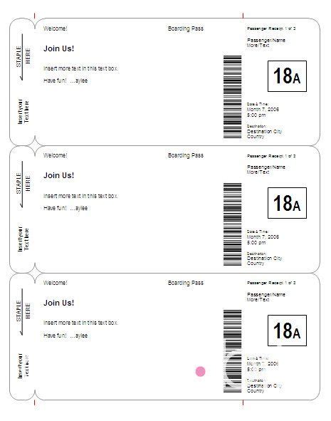 Aylee S Templates Boarding Pass Invitation Boarding Pass Template Boarding Pass Invitation