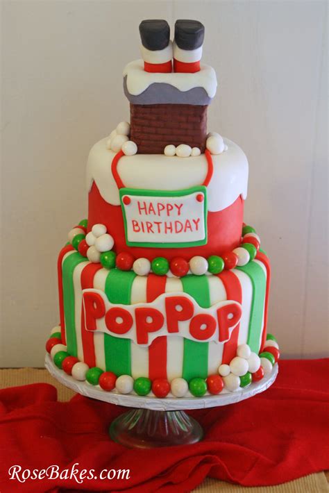 Since birthdays have already been celebrated, there has been birthday cakes specially christmas birthday cakes for children. Santa's Stuck in the Chimney Christmas Birthday Cake