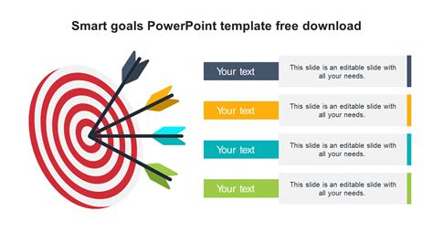 Editable Powerpoint Template Goals Objectives Slide Target Model Riset
