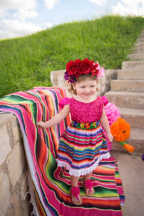 Pink Cinco De Mayo Fiesta Dress Mexican Fiesta Party Girls Dress Fiesta Dress Fiesta Outfit