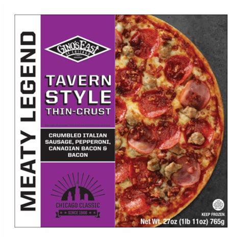Ginos East Of Chicago Tavern Style Thin Crust Meaty Legend Pizza 27