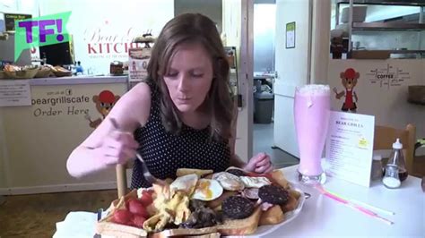 Watch This Woman Devour 8000 Calorie Mountain Of Food Youtube