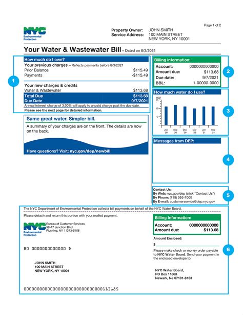Water Bill Template Obcassenecodeje Blog