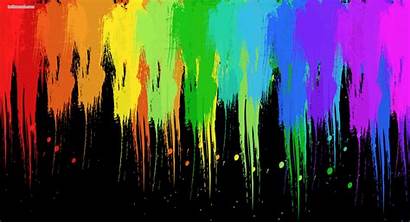 Paint Splatter Painting Colorful Wallpapers Desktop Rainbow