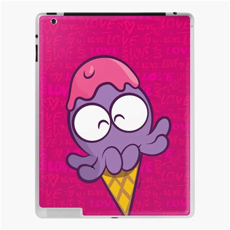 Kawaii Octopus Ice Cream Cone Cute Otto In Pink Love Ipad Case