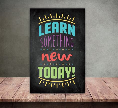 Learn Something New Today 11x17 Poster School Classroom Etsy Uk