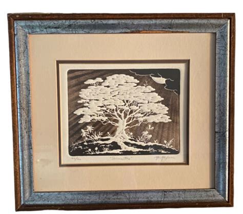 Albert Al Kaufman Intaglio Etching Summer Time Signed Framed Numbered