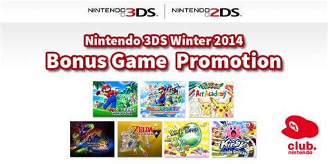 expand your collection of top titles with the nintendo 3ds winter 2014 bonus game promotion