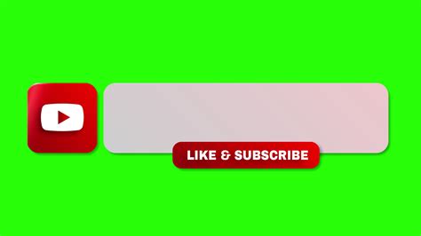 Animated Youtube Lower Third Banner With Like And Subscribe Green Screen 10752113 Stock Video At