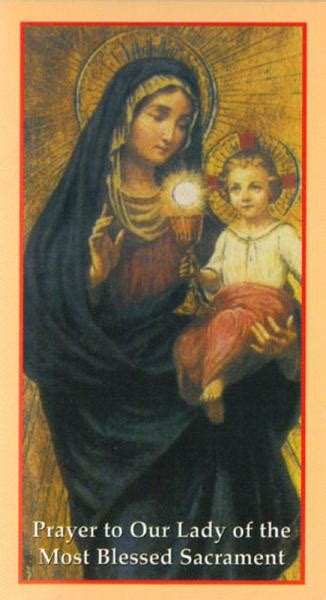 Prayer Cards Our Lady Of The Blessed Sacrament 25 Cards