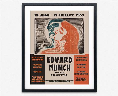 edvard munch exhibition poster 1963 abstract museum poster art