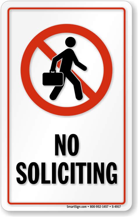 No Soliciting Window Decals No Soliciting Signs Sku S 4917