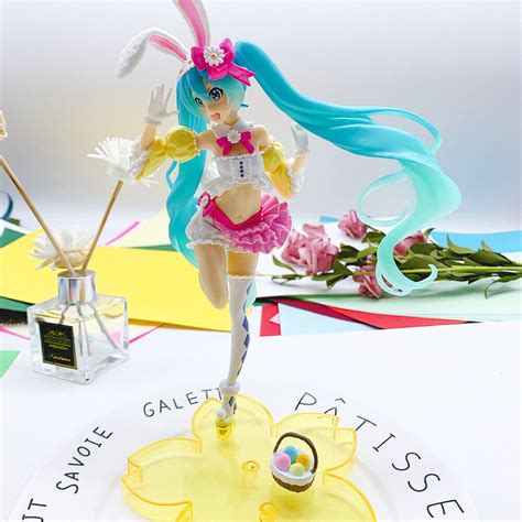 Vocaloid Hatsune Miku Easter Rabbit Ear Girl Bunny Dress Action Figure