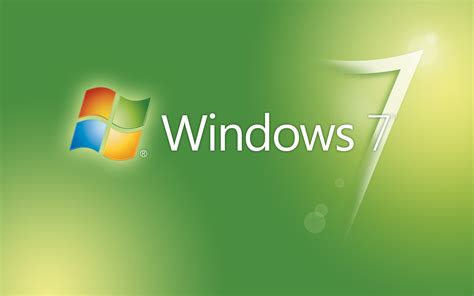 Greenish Windows 7 Logo Wallpaper High Definition High Resolution Hd