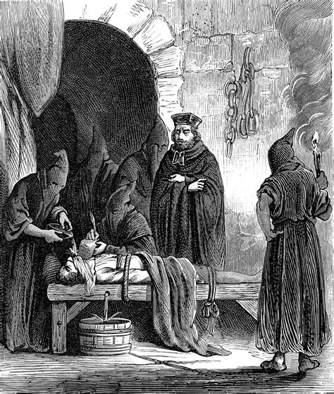 Spanish Inquisition 19th C Illustration Stock Image C0293355