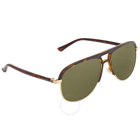 Gucci Green Aviator Sunglasses Gg0292s 003 60 Gucci Sunglasses Jomashop