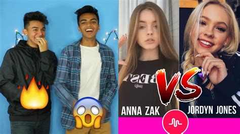 who s the best anna zak vs jordyn jones musical ly compilation reaction youtube