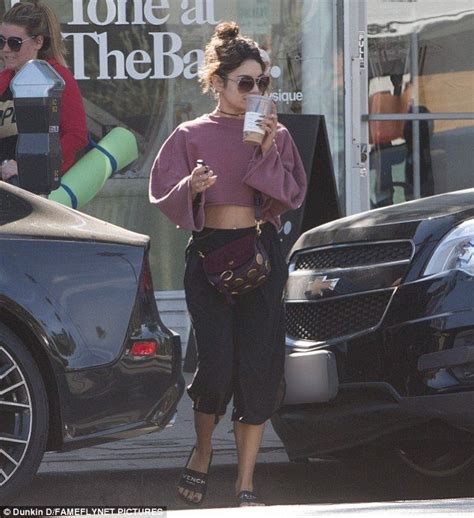 Vanessa Hudgens Flashes A Hint Of Her Toned Tummy In Cropped Sweater