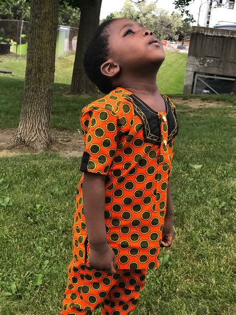Boys African Print Shirt And Pants Boys African Clothing Etsy