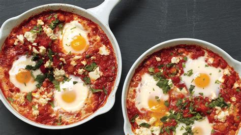 Poached Eggs In Tomato Sauce With Chickpeas And Feta Recipe Bon Appétit