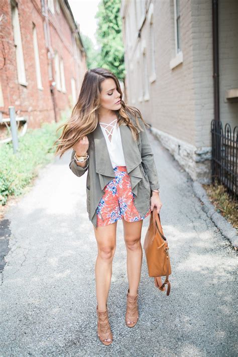 Fall Floral Shorts Glitter And Gingham Floral Shorts Fashion Autumn