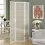 Monarch Specialties 3 Panel White Fabric Folding Indoor Privacy Screen 