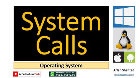 Operating Systems 2 System Calls By Arfan Shahzad Youtube