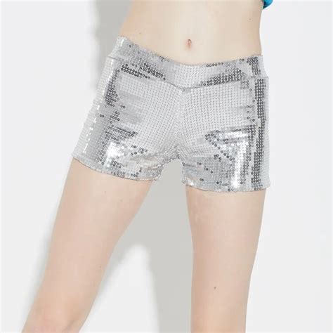 Stretchy Glitter Sexy Mini Women Sequin Shorts Clubwear Dancing Outfits