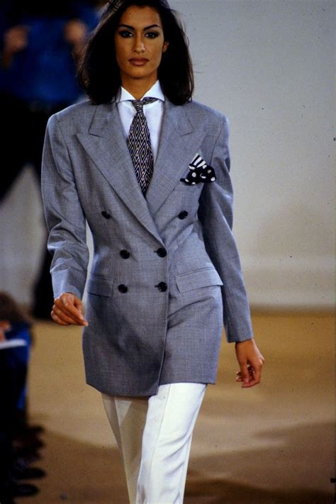 ralph lauren runway show spring 1992 woman suit fashion fashion woman in suit