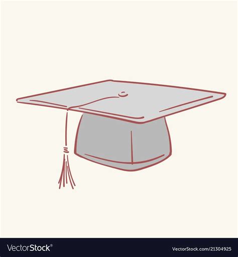 Graduation Academic Caphand Drawn Style Vector Doodle Design