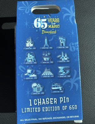 Disneyland 65th Anniversary Limited Release Mystery Pin Set Disney