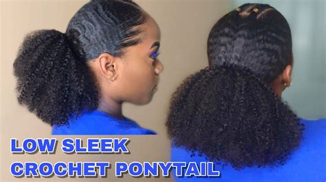 Low Sleek Crochet Ponytail Outre Hair Ashaild Youtube