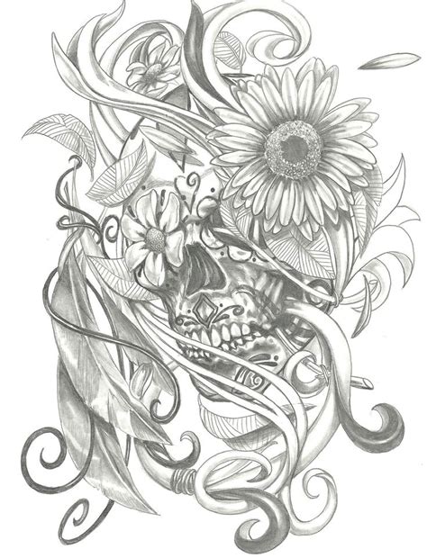 24 Best Sugar Skull Tattoo Outlines Images On Pinterest