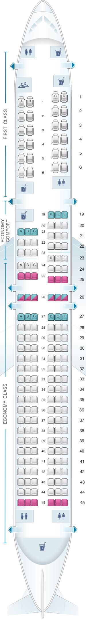 Boeing 757 200 Delta Seat Map 711