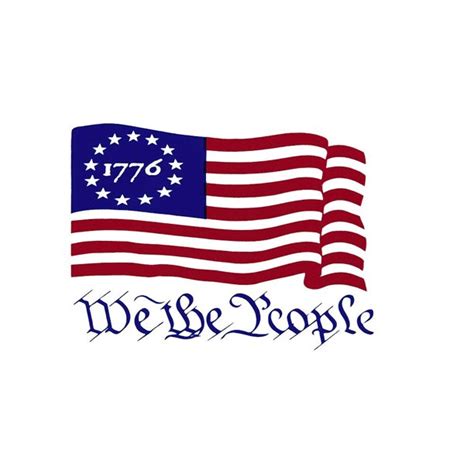 Lot Of 6 Betsy Ross 1776 We The People White Vinyl Decal Bumper Sticker