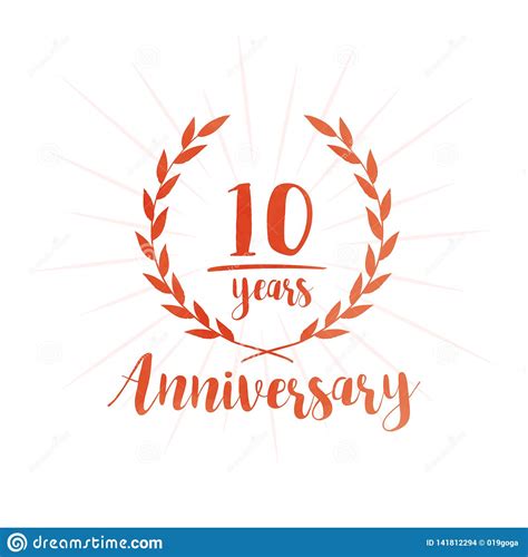 10 Years Anniversary Design Template Ten Years Anniversary Celebrating