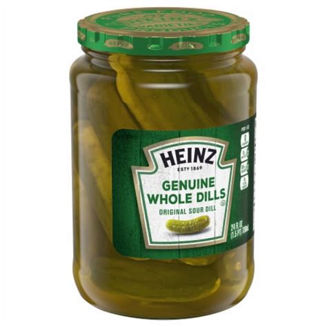 Heinz Genuine Whole Original Sour Dill Pickles 24 Fl Oz City Market
