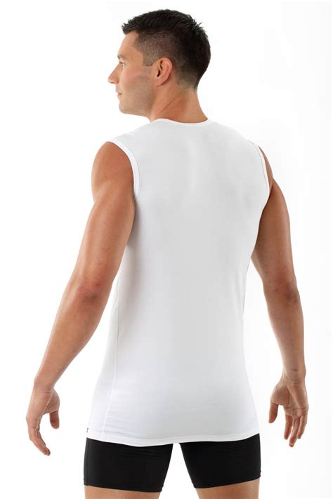 Albert Kreuz Men S Tank Top Undershirt Hamburg Crew Neck Stretch Cotton White