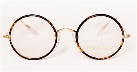 Vintage Hilton Classic True Round Glasses 14kt Rolled Gold Round