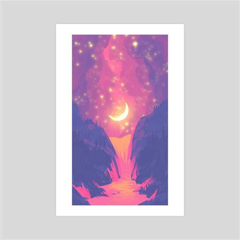 Moon Falls An Art Print By Xharr Q Inprnt